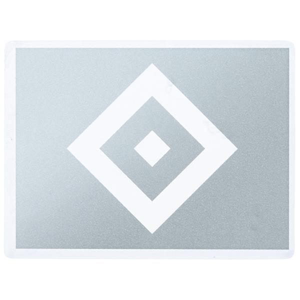 Hamburger SV HSV Aufkleber Sticker "Raute" transparent silber ca. 8 x 6 cm.
